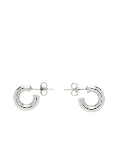 Lemaire Open Loop Earrings In White