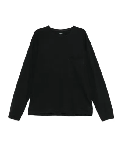 Lemaire Open-necked Black Shirt
