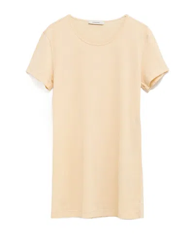 Lemaire Open-necked Black Shirt In Nude