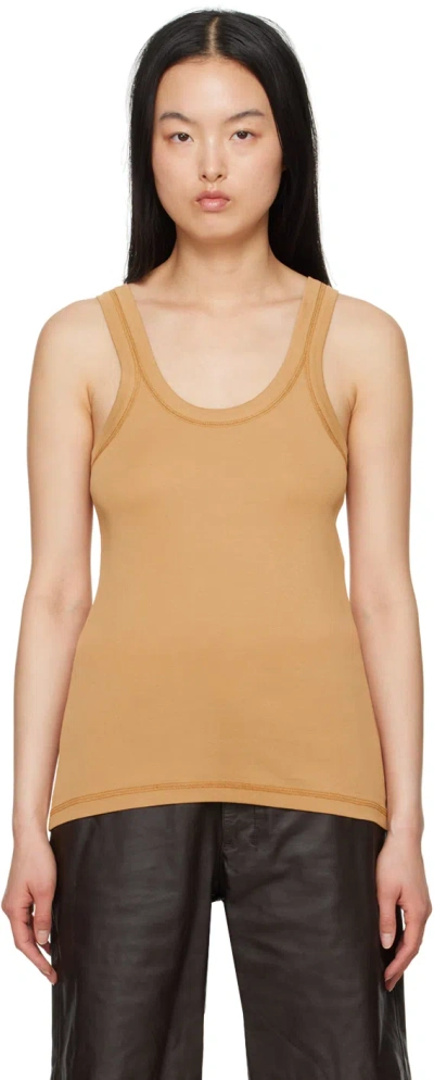 LEMAIRE ORANGE RIB TANK TOP