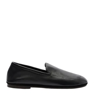 Lemaire Outdoor Leather Slip-on Shoes In Black