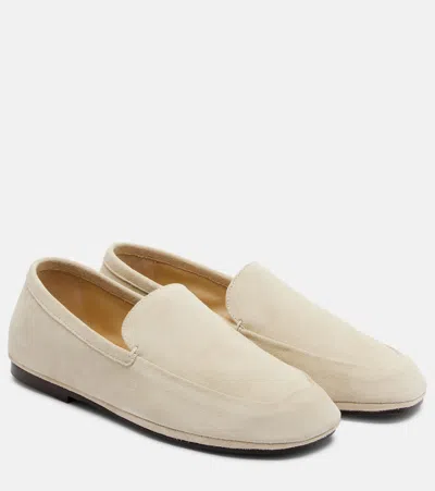 Lemaire Suede Finish Loafers Round Toe Design In Neutral