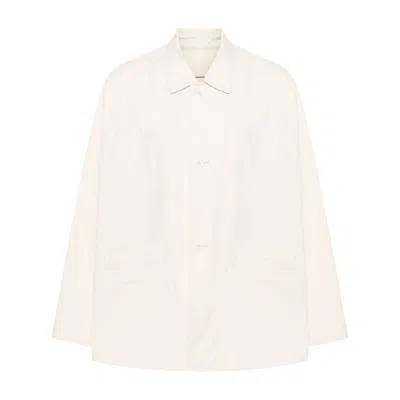 Lemaire Cotton Shirt Jacket In Beige