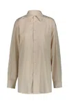 Lemaire Overlapping-panelled Buttoned Shirt In Light Cream