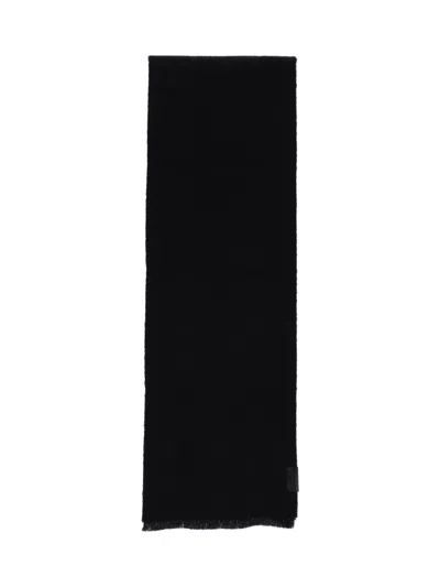 Lemaire Oversized Alpaca-blend Scarf In Black
