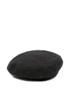 Lemaire Essential Wool Beret In Black