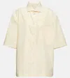 Lemaire Oversized Cotton Shirt In Ecru