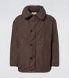 Lemaire Puffer Blouson With High Collar And Pockets In Brown