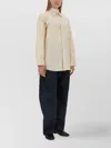 Lemaire Oversized Shirt With Chest Pocket And Long Sleeves In Neutral