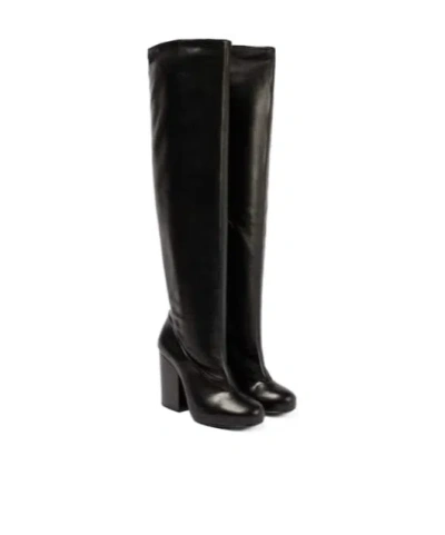 Lemaire Over-the-knee Leather Boots In Black