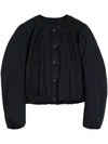 Lemaire Black Wadded Bomber Jacket In Black