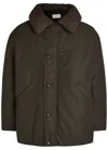 Lemaire Puffer Blouson With High Collar And Pockets In Brown