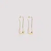 Lemaire Pale Gold Short Drop Earrings In Pale Gold