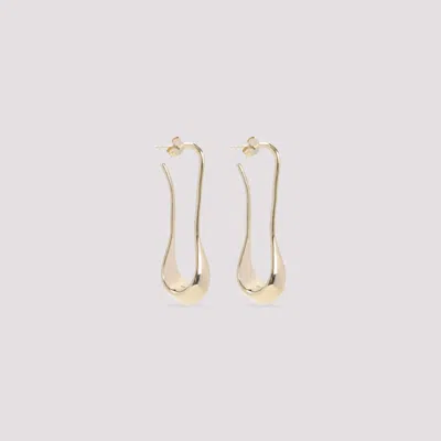 LEMAIRE PALE GOLD SHORT DROP EARRINGS