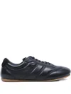 Lemaire Panelled Leather Sneakers In Black