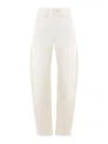 Lemaire Five Pocket Pants In White