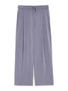 Lemaire Silk Belted Pants Asphalt In Grey