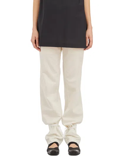 Lemaire Pantalone Dritto In Cotone In Neutral