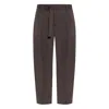 Lemaire Brown Curved Volume Trousers In Brown