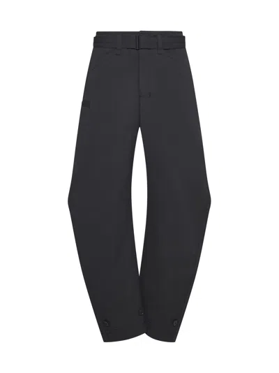 Lemaire Pants In Anthracite Brown