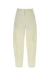 Lemaire Pant Cotton Blend Straight Leg In Beige O Tan