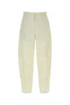 Lemaire Pant Cotton Blend Straight Leg In Beige O Tan