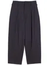 Lemaire Maxi Pleated Pants In Bk Charcoal