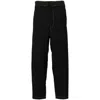 Lemaire Cotton-blend Tapered Pants In Black