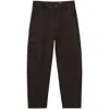 Lemaire Twisted Tapered Trousers In Brown