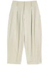 Lemaire Pleated Palazzo Pants In Gr Light Sage