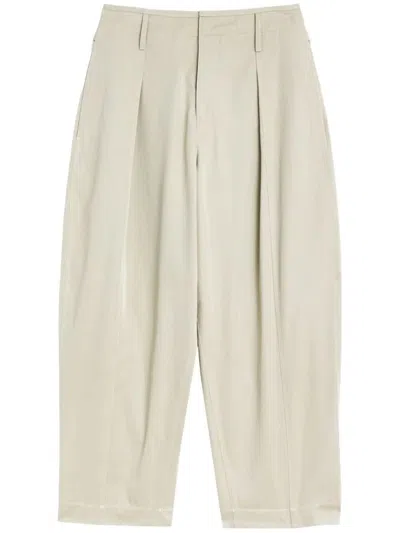 Lemaire Pleated Palazzo Pants In Gr Light Sage