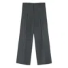 Lemaire Pleated Twill Trousers In Gray