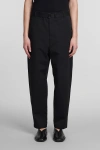 LEMAIRE trousers IN BLACK COTTON