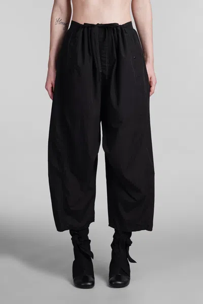 Lemaire Pants In Black Cotton
