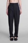 LEMAIRE PANTS IN BLACK WOOL