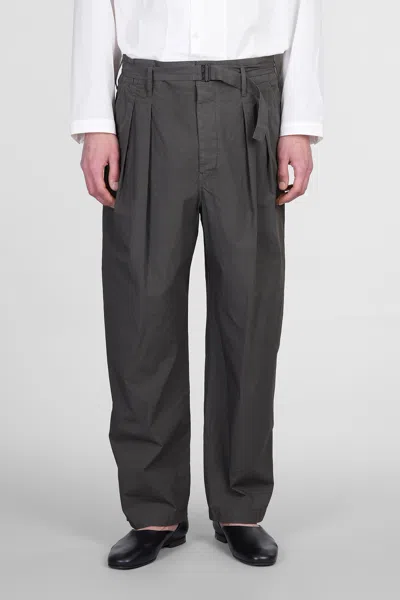 Lemaire Pants In Brown Cotton In Gray