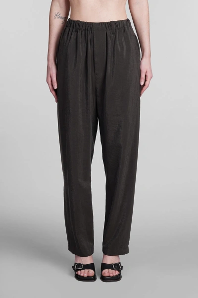 Lemaire Trousers In Brown Silk
