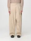 Lemaire Beige Maxi Pleated Trousers In Pink