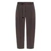 Lemaire Brown Curved Volume Trousers In Brown