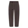 Lemaire Brown Curved Volume Trousers In Brown