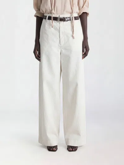 Lemaire Pants Woman In White