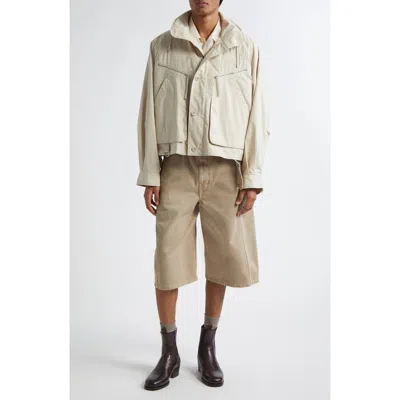 Lemaire Parachute Blouson Jacket In Brown