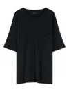 Lemaire Black Relaxed-fit T-shirt In Black