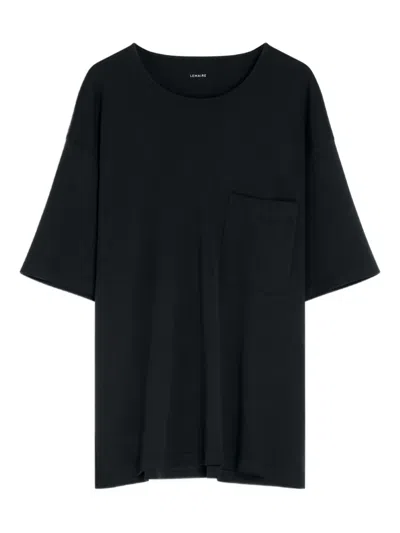 Lemaire Patch-pocket Crewneck T-shirt In Black