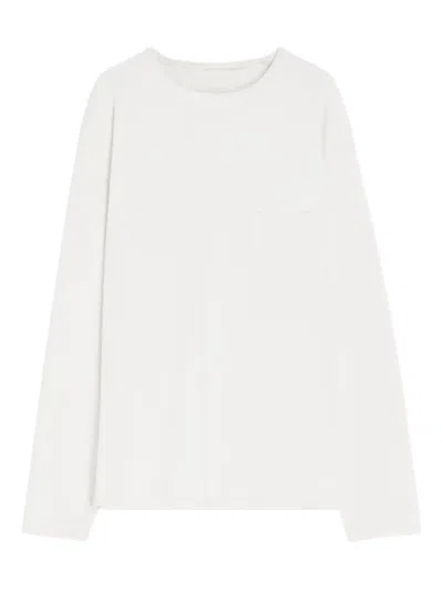 Lemaire Patch-pocket Long-sleeve T-shirt In White
