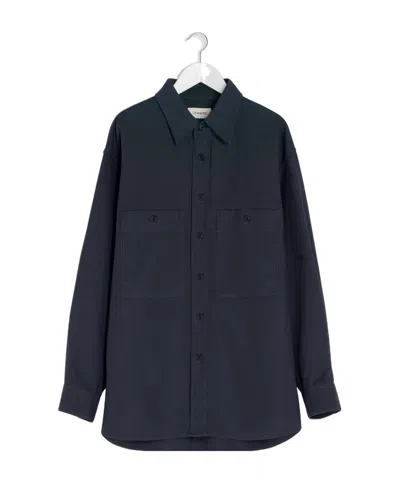 LEMAIRE PATCH-POCKET TWILL OVERSHIRT