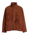 Lemaire Patch-pocket Jacket In Brown