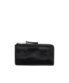 Lemaire Patina Zip Coin Card Holder In Black