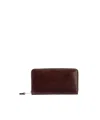 Lemaire Patina Zip Continental Rectangular Wallet In Ristretto