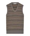 Lemaire Patterned Wool-blend Vest In Gray